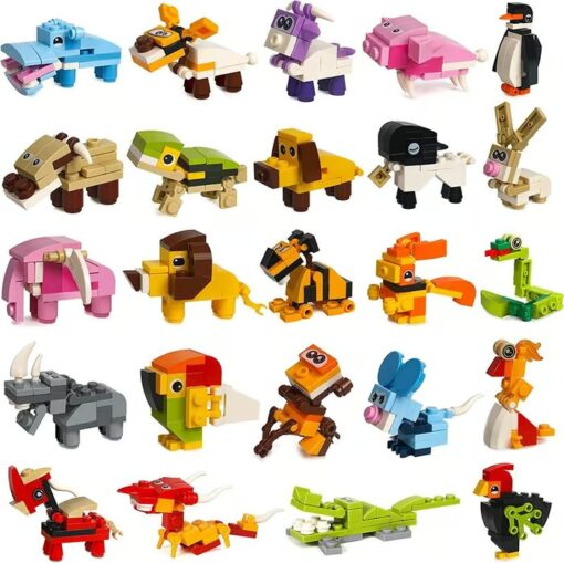 Animal Building Blocks: A unique Valentine's Day gift with colorful blocks to build animals and a special love note.