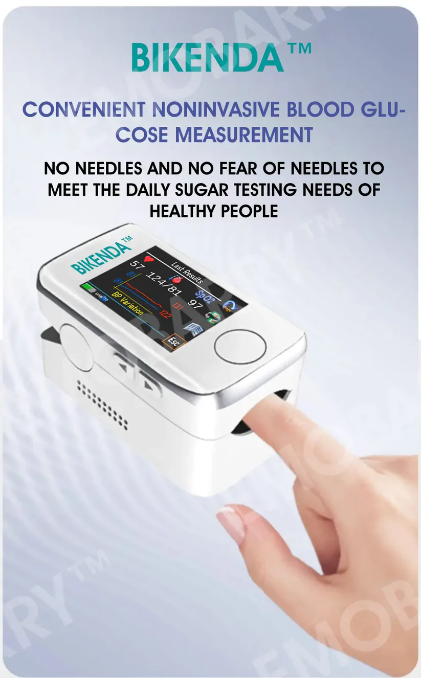 Measure your blood glucose without discomfort using Bikenda™ Non-Invasive Blood Glucose Meter.