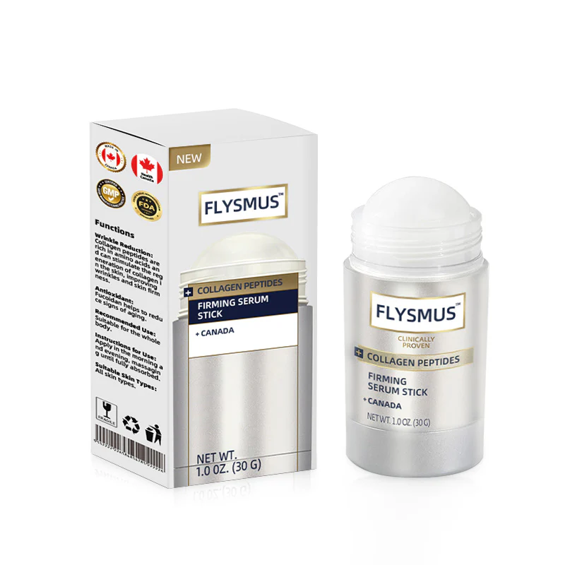 Flysmus™ Collagen Peptides Firming Serum minimizes signs of aging.