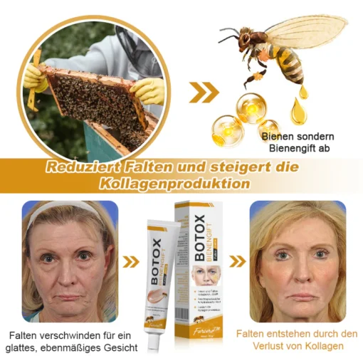 Furzero™ Botox Bienengift Faltenentfernungscreme spendet intensive Feuchtigkeit und repariert die Haut.
