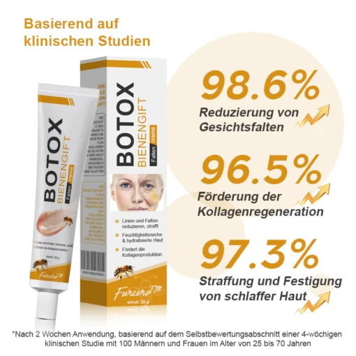 Mit Furzero™ Botox Bienengift Faltenentfernungscreme erhalten Sie jugendliche, glatte Haut.