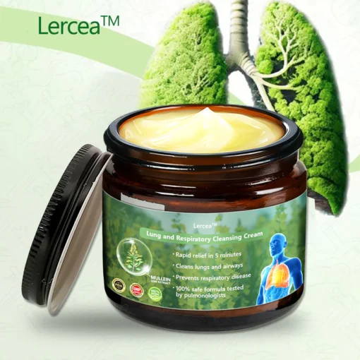 Lercea™ Mullein Clear Lung Repair Cream – Calms and repairs upper respiratory passages.