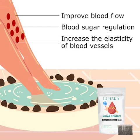 LUHAKA Sugar Control Therapeutic Foot Soak improves blood flow and offers comfort.