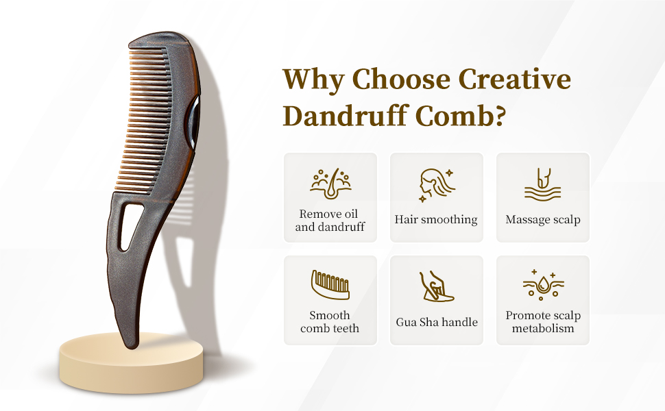 Scalp Sweeping Comb designed to remove dandruff and dirt effectively.