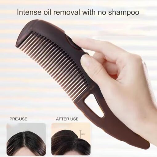 Scalp Sweeping Comb cleanses the scalp with minimal effort.