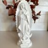 Virgen Mary Statue - Hand-sculpted with a natural marble finish, this beautiful and meaningful religious statue adds elegance to any space.