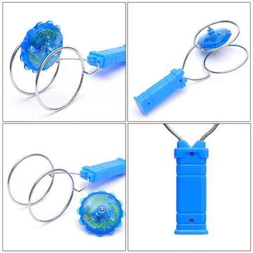 The Magnetic Fidget Gyro spins fast with magnetic components and glowing LED lights.
