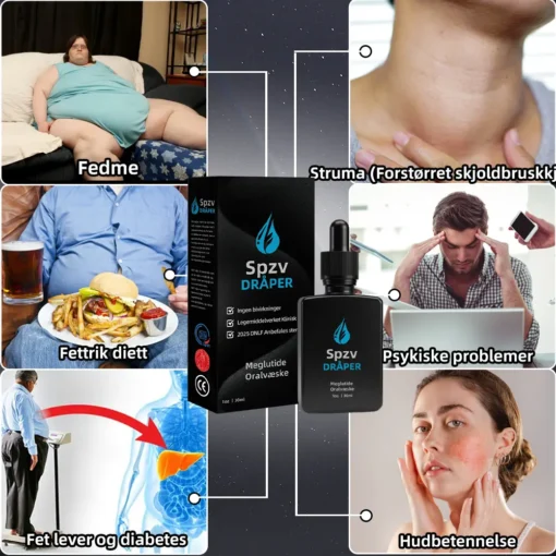 𝙎𝙥𝙯𝙫™ 𝐌𝐞𝐠𝐥𝐮𝐭𝐢𝐝𝐞 𝐎𝐫𝐚𝐥 𝐋𝐢𝐪𝐮𝐢𝐝 (Fettforbrenningsprodukt i matvarekvalitet, utviklet av Universitetet i Oslo, sterkt anbefalt av DNLF)