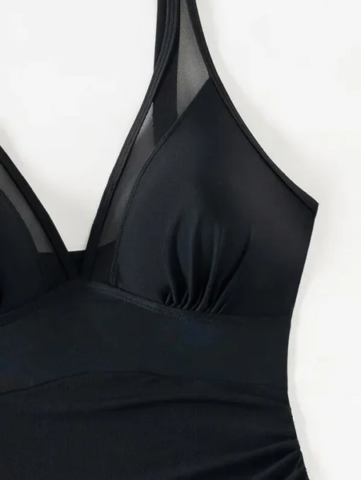 Tummy Control Mesh Swimsuit
